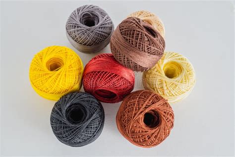 Piles Of Multicolored Balls Yarn Stock Photo Image Of Craft