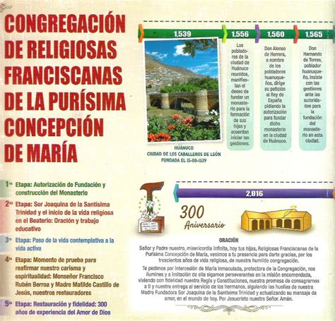 Historia 300 Años De La Congregación De Religiosas Franciscanas De La