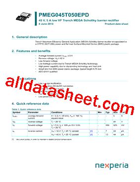 Pmeg T Epd Datasheet Pdf Nexperia B V All Rights Reserved