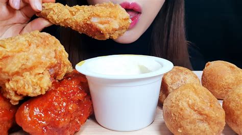 Asmr Bhc Fried Chicken Sauce Chicken Cheese Balls