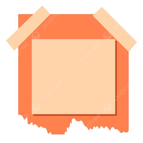 Sticky Orange Paper Notes Vector Note Paper Orange Square Sticky