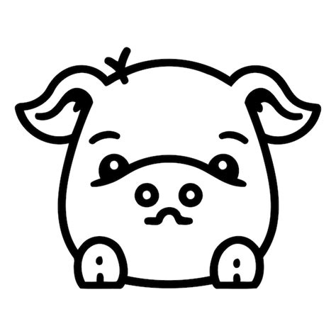 Premium Vector Cute Pig Cartoon Character Vector Illustration Cute