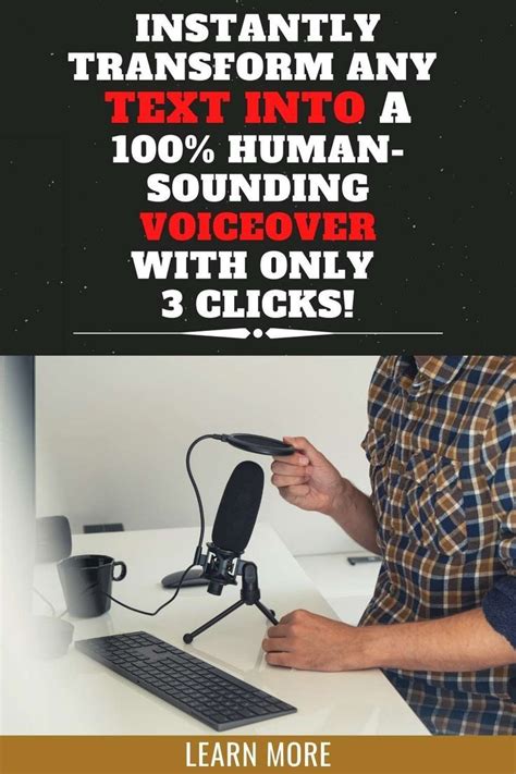 Instantly Transform Any Text Into A 100 Human Sounding Voiceover With