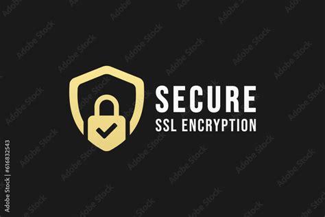 Secure connection logo or SSL certificate logo vector isolated in Flat ...