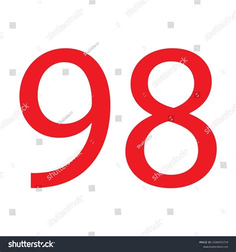 98 Number Simple Clip Art Vector Stock Vector Royalty Free 2166555719