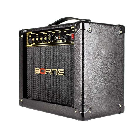 Cubo Amplificador Para Guitarra W Rms Borne Vorax Preta Soc