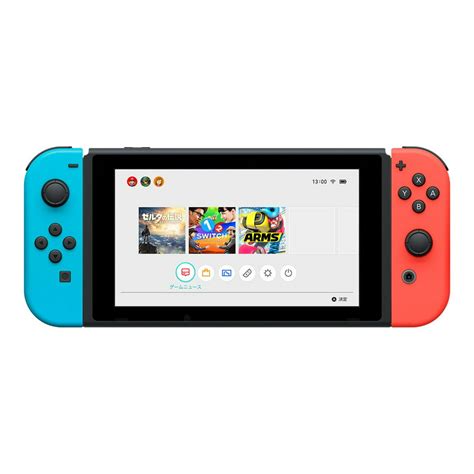 Nintendo Switch With Neon Blue And Neon Red Joy Con Game Console