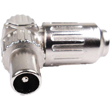 Cablemarkt Conector Coaxial Acodado Met Lico Para Antena Tv Macho