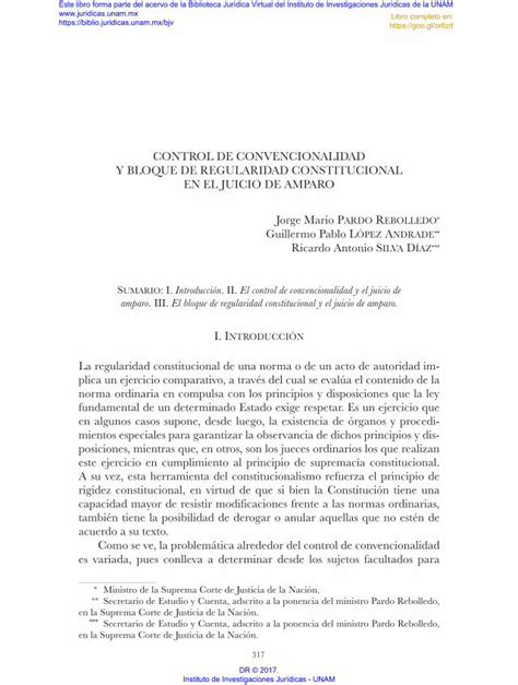 Pdf S I Introducción Ii El Control De Convencionalidad Y