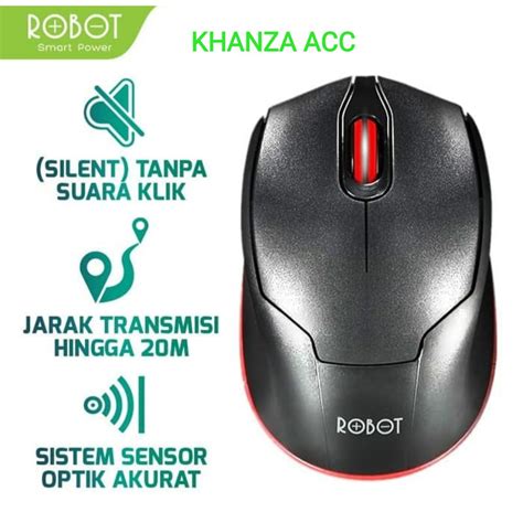 KHANZAACC MOUSE Robot M310 Wireless Mouse Mute Key Shopee Indonesia