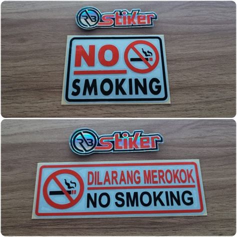 Jual Stiker Sticker Di Larang Merokok No Smoking Cutting Shopee Indonesia