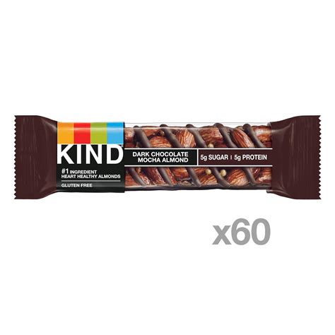 KIND Barras De Nueces Chocolate Oscuro Moca Y Almendras De 14 Onzas