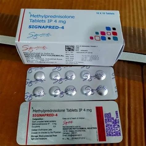 Signapred 4 Mg Methylprednisolone At Rs 85box Methylprednisolone