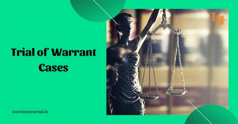 Trial Of Warrant Cases Law Times Journal