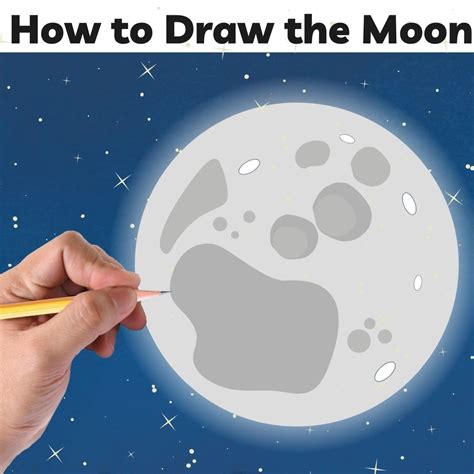 How To Draw The Moon Easy Moon Drawing For All Ages Les Perrieres