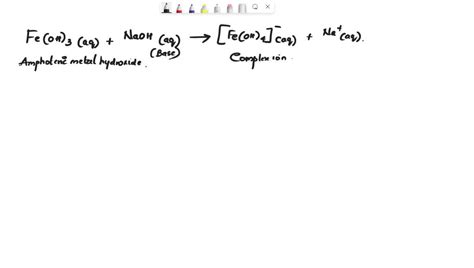 SOLVED: write the reaction for ferric hydroxide dissolving in NaOH. Hint: combine the two ...