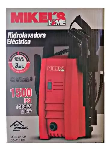 Hidrolavadora Electrica Mikels Alta Presi N Psi Lp M Color Rojo