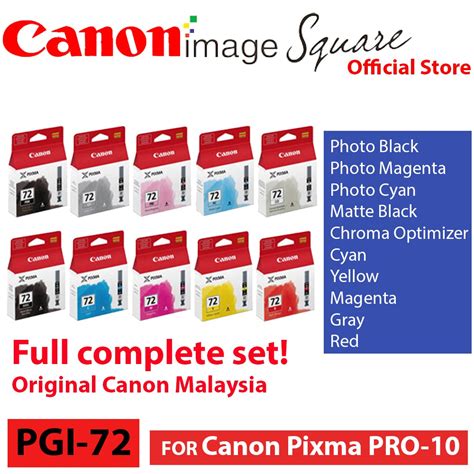 Canon Original Ink Cartridges Fullset Pgi Pgi Pgi Pbk Pm Pc Co