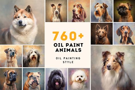 760 Exquisite Dog Breed Oil Paintings Dealjumbo