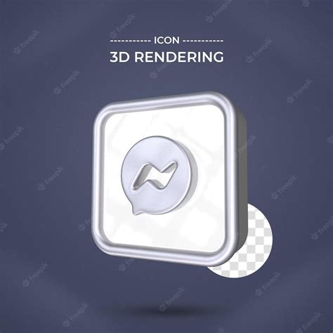 Premium Psd Messager Icon 3d Rendering Transparent Background