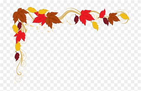 Falling Clipart Corner Border Pencil And In Color Falling Fall Leaves