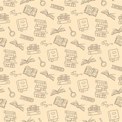 Paper Books Seamless Pattern Background Wallpaper Book Backdrop