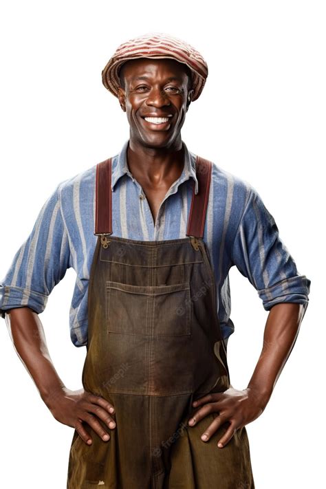 Premium Ai Image A Portrait Photo Of A Realistic Smiling Farmer