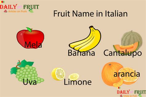 Fruit Name In Italian