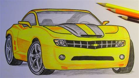 How To Draw And Color Bumblebee Chevrolet Camaro Transformers Youtube