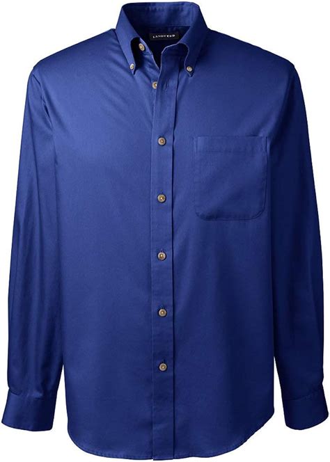 Lands End Mens Long Sleeve Performance Twill Shirt At Amazon Mens Clothing Store