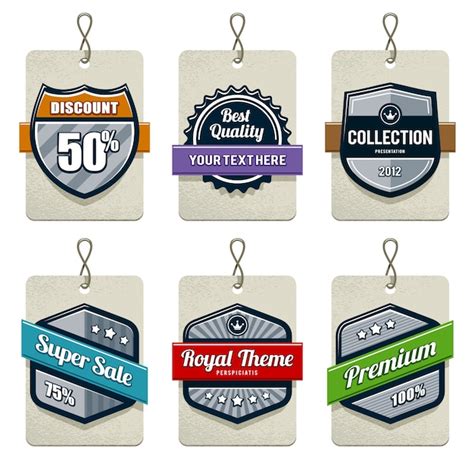 Colección de insignias vintage Vector Gratis