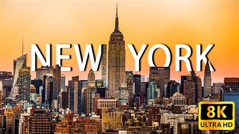 New York In 8k Ultra Hd Travel To The Best Places In New York With Piano Music 8k Tv Youtube