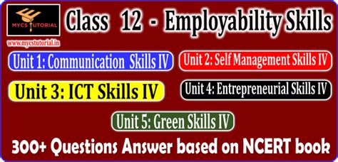 Class Xii Employability Skills Notes Unit Communication Skills