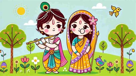 draw cartoon krishna step  step