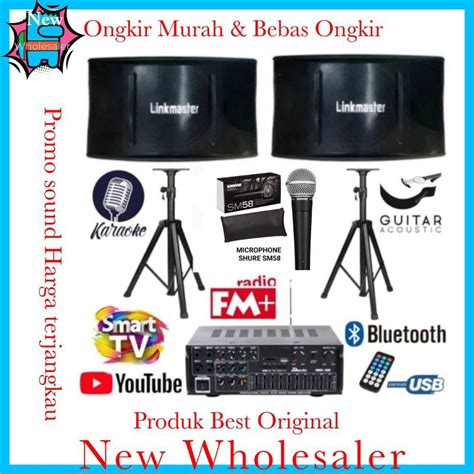 Jual Paket Karaoke Sound System Linkmaster Inch Upgrade Amplifier