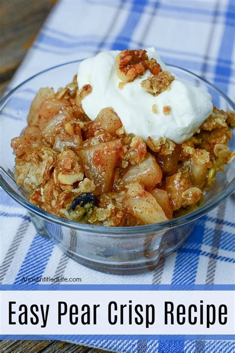 Easy Pear Crisp Recipe