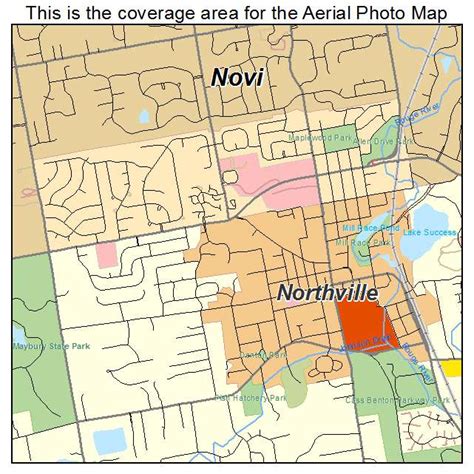 Aerial Photography Map of Northville, MI Michigan