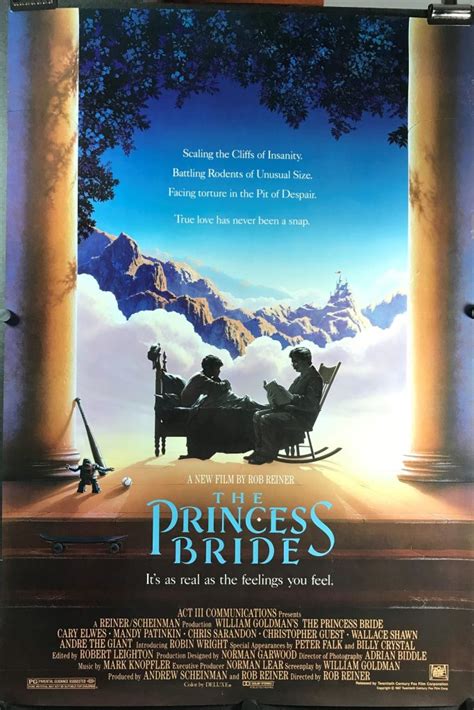 The Princess Bride Original Fairy Tale Vintage Movie Poster Original