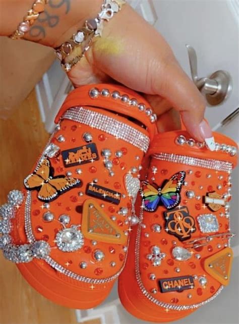 Orange Crocs🧡 in 2022 | Girly shoes, Crocs fashion, Custom shoes diy ...