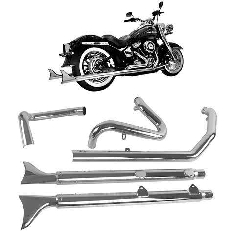softail exhaust systems harley softail rampage mufflers polished