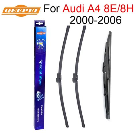 QEEPEI Front And Rear Wiper Blade No Arm For Audi A4 8E 8H B6 2000