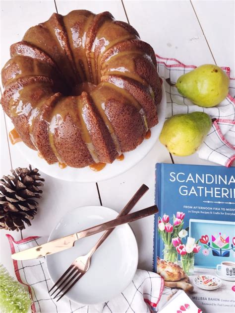 Spiced Pear Bundt Cake With Caramel Sauce Domestikatedlife