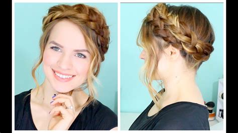 How To Easy Crown Braid Youtube