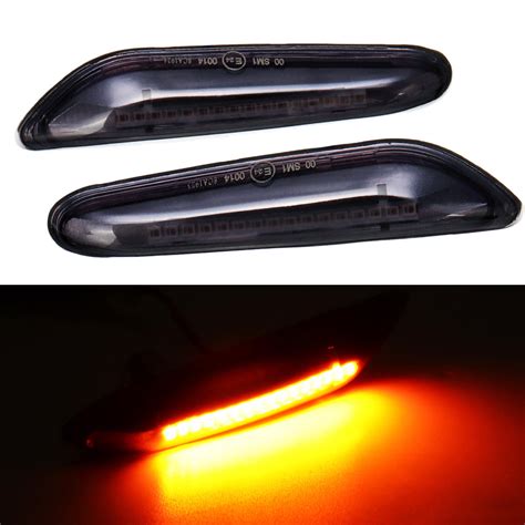 New Smoke Led Car Side Marker Lights Turn Signal Lamp For Bmw E E