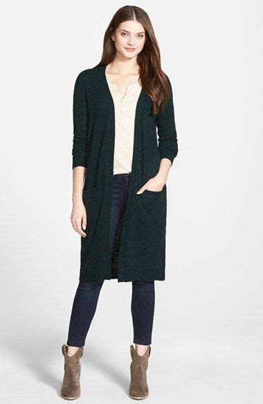 Halogen LONG SLEEVE PATTERNED CARDIGAN Nordstrom Open Front