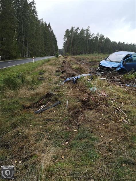 Wypadek na drodze Nacław Kościenica Jedna osoba poszkodowana