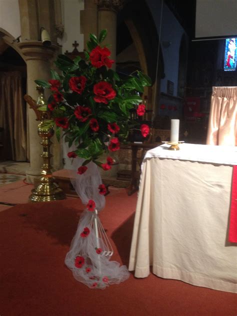 Remembrance Poppies Remembrance Flowers Church Flower Arrangements