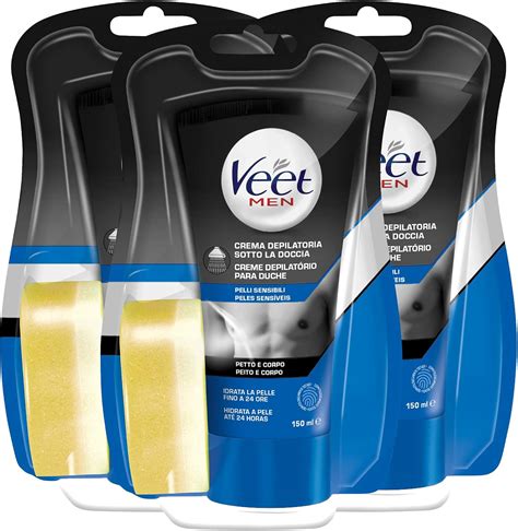 Veet For Men Crema Depilatoria Per Uomo Pelli Sensibili Depilazione