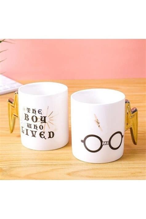 Kansu Store Harry Potter Gözlük Şimşek Tasarımlı Kupa Bardak harry