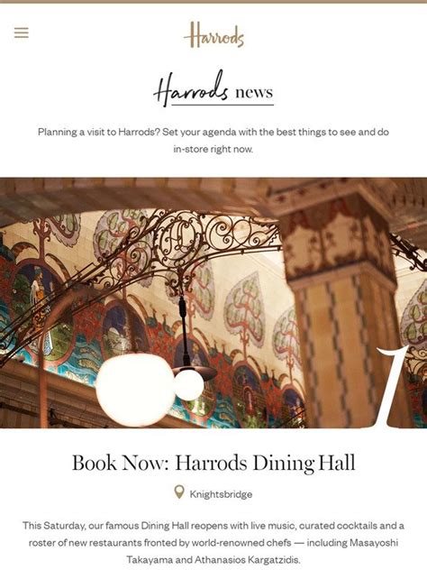 Harrods Harrods Dining Hall Reopens This Saturday Milled